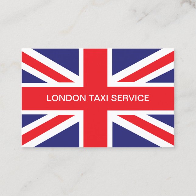 Tjänste- London UK taxi Visitkort (Framsida)