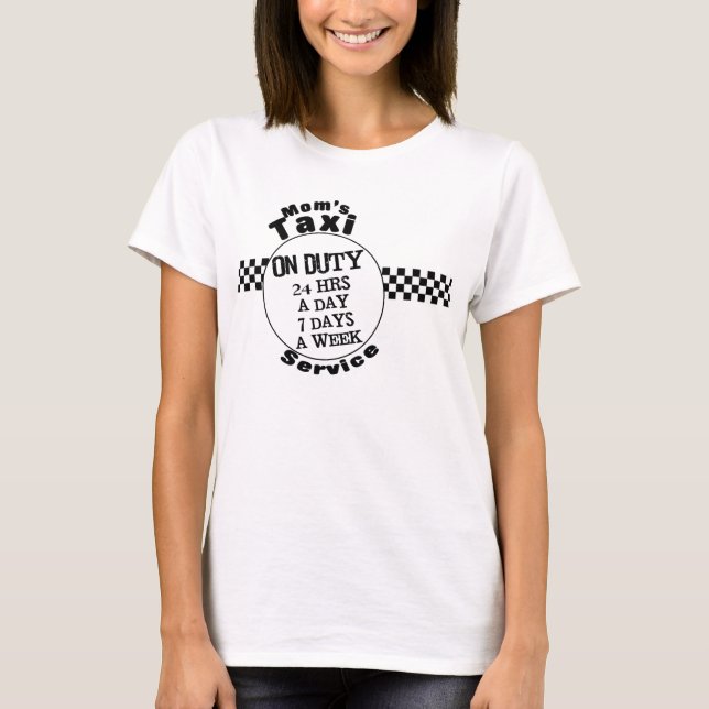 Tjänste- mamma taxi t shirt (Framsida)