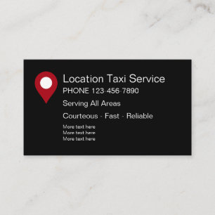 Tjänste- modern taxi visitkort