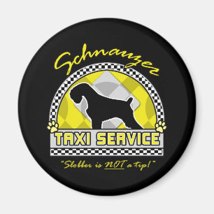 Tjänste- Schnauzertaxi Magnet