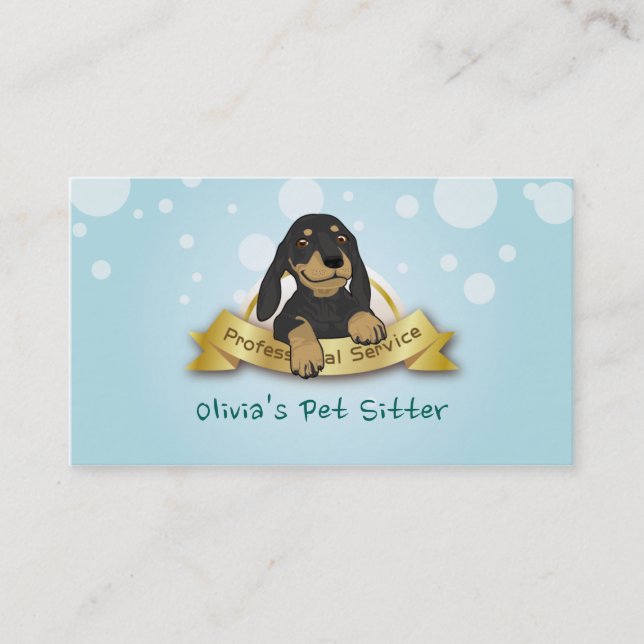 Tjänste- stilig sitta för husdjur för visitkort (Framsida)
