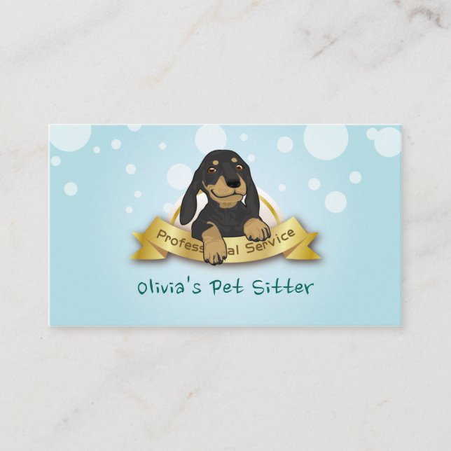 Tjänste- stilig sitta för husdjur för visitkort (Framsida)