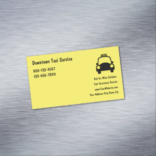 Tjänste- taxi visitkortmagnet