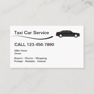 Tjänste- taxibil visitkort