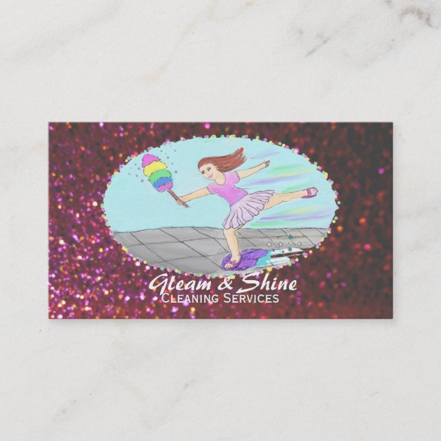 Tjänste- visitkortar för lokalvård visitkort (Framsida)