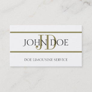 Tjänste- vit för Limousine/guld- rand Visitkort