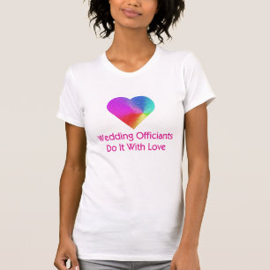 Tjänstemän från bröllop gör det med Kärlek T-shirt