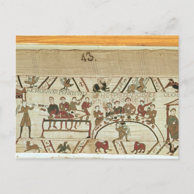 Tjänstemän som förbereder en bankett för William I Vykort (Framsida)