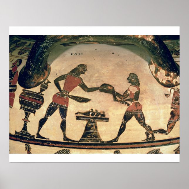 Tjänstemän som förbereder mat för ett Symposium, i Poster (Framsidan)