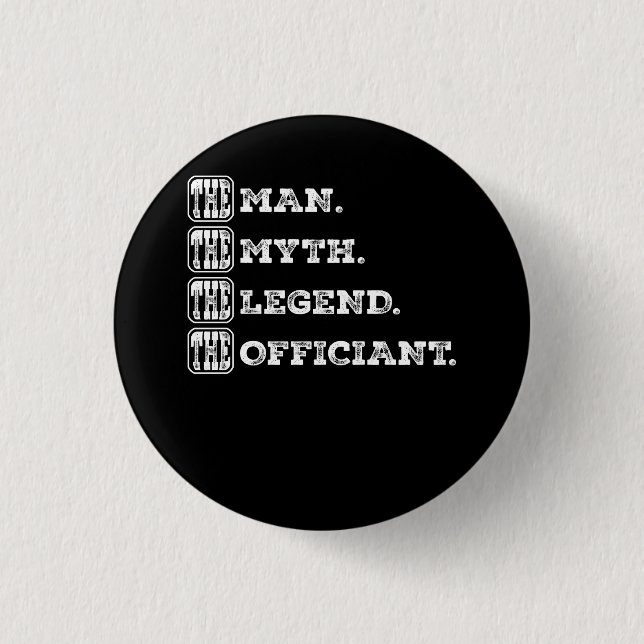 Tjänsteman vid manar Bröllop Giftermål Knapp (Framsida)