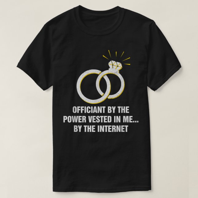 Tjänsteman vid Power Vsted in Me Priest Bröllop199 T Shirt (Design framsida)
