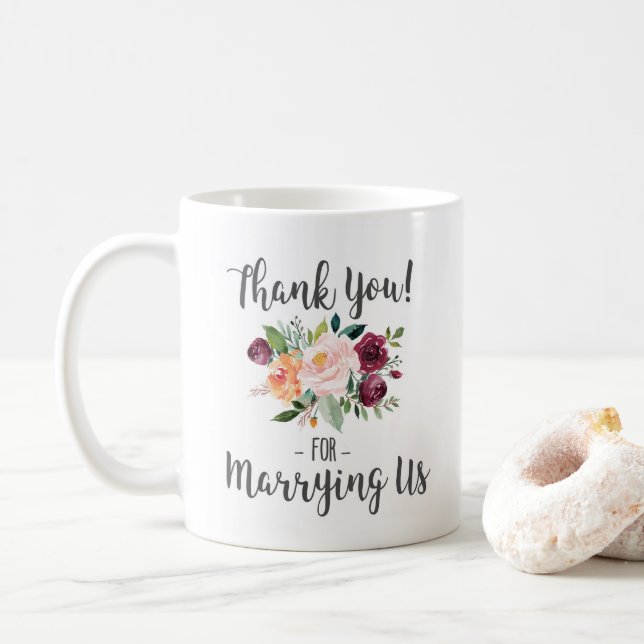 Tjänstemannen Gift från Bröllop - Tack för att gif Kaffemugg (Med munk)