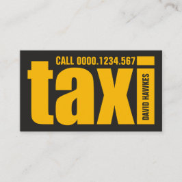 Tjänsten Big TAXI Brev Strecking Gult Taxi Visitkort