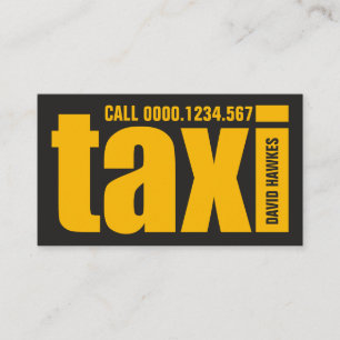 Tjänsten Big TAXI Brev Strecking Gult Taxi Visitkort