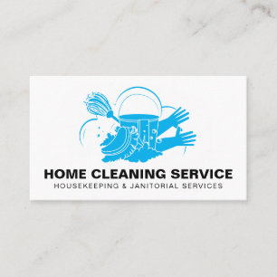 Tjänsten Blue Pro Home Städning Janitorial Maid Visitkort