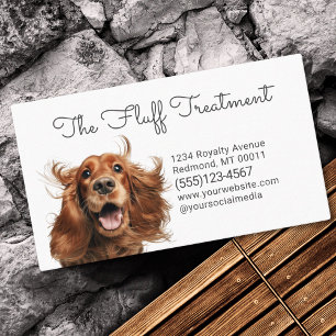 Tjänsten Cute Hund Pet Grooming Bath Visitkort