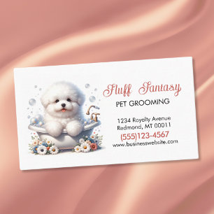 Tjänsten Cute Hund Pet Grooming Bath Visitkort