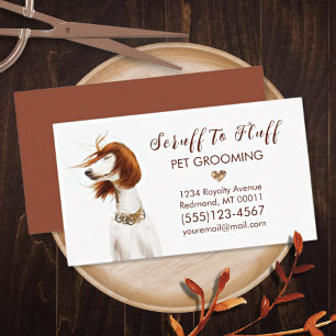 Tjänsten Cute Hund Pet Grooming Groomer Visitkort