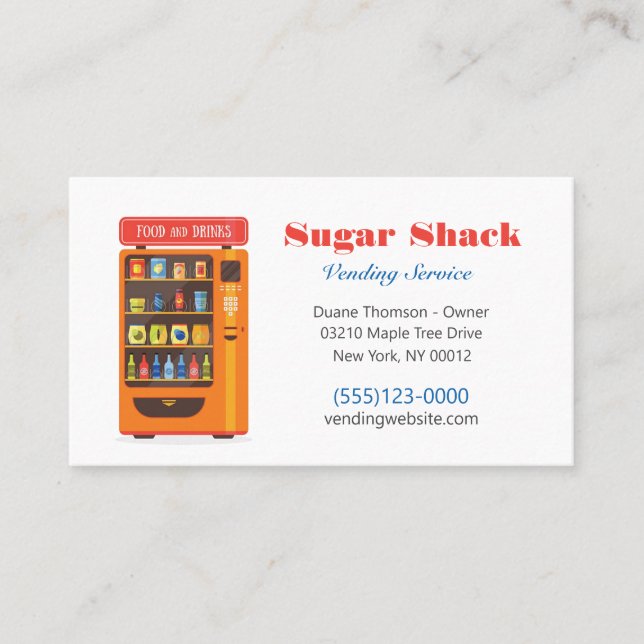Tjänsten Food Snack-leverantör som levererar Maski Visitkort (Framsida)