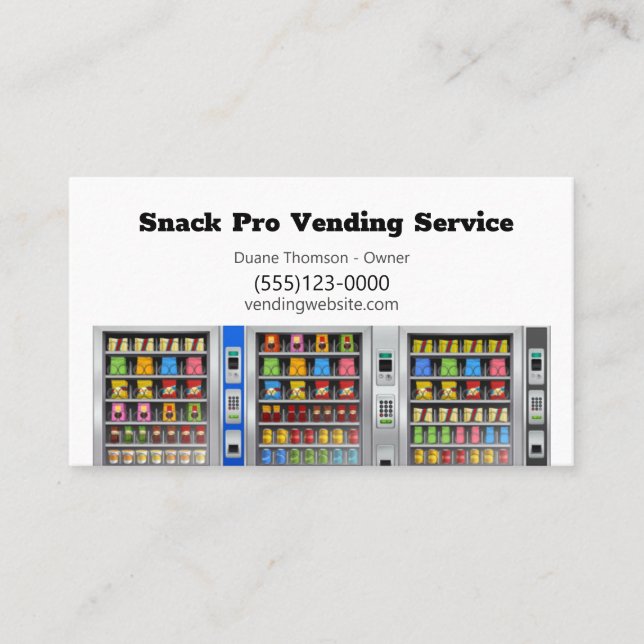 Tjänsten Food Snack-leverantör som levererar Maski Visitkort (Framsida)