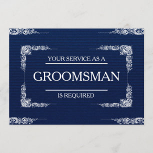 Tjänsten har begärts som Groomsman Blue Jeans Inbjudningar