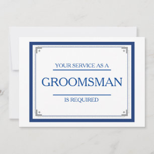 Tjänsten har begärts som Groomsman-inbjudan Inbjudningar