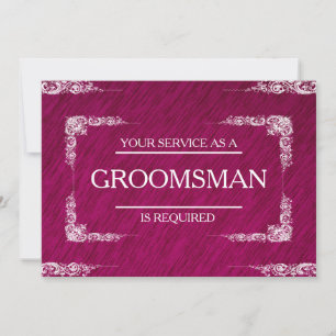 Tjänsten har begärts som Groomsman-inbjudan Inbjudningar