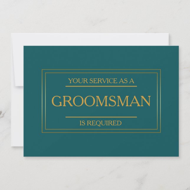 Tjänsten har begärts som Groomsman-inbjudan Inbjudningar (Framsida)