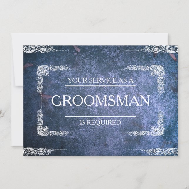 Tjänsten har begärts som Groomsman-inbjudan Inbjudningar (Framsida)