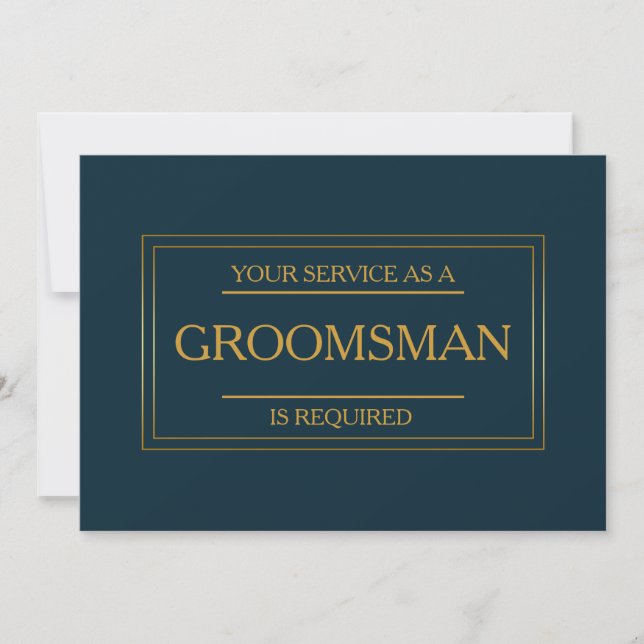Tjänsten har begärts som Groomsman-inbjudan Inbjudningar (Framsida)