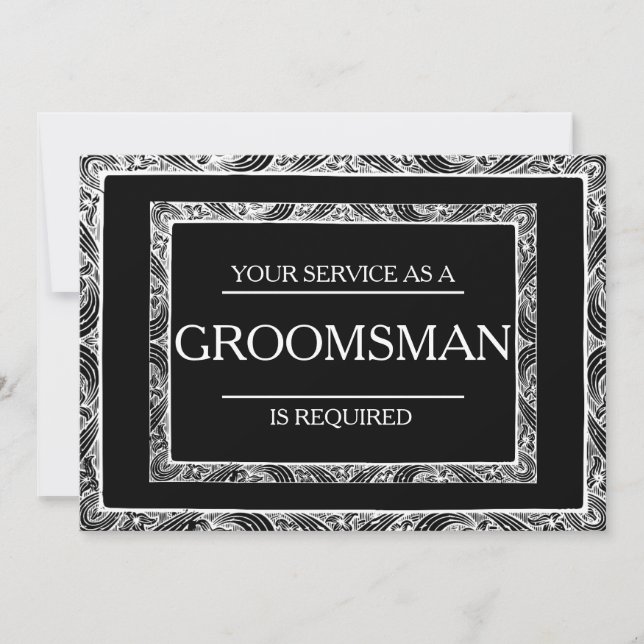 Tjänsten har begärts som Groomsman Inbjudningar (Framsida)