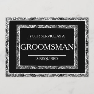Tjänsten har begärts som Groomsman Inbjudningar