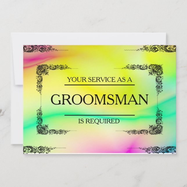 Tjänsten har begärts som Groomsman Inbjudningar (Framsida)