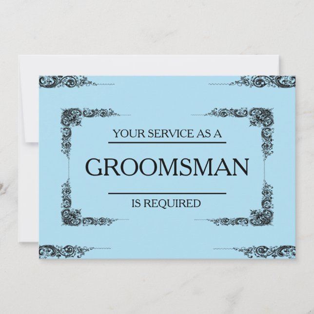 Tjänsten har begärts som Groomsman Inbjudningar (Framsida)
