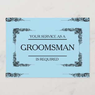 Tjänsten har begärts som Groomsman Inbjudningar