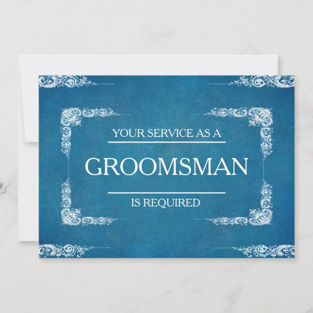 Tjänsten har begärts som Groomsman Inbjudningar (Framsida)