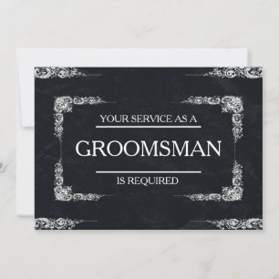 Tjänsten har begärts som Groomsman Inbjudningar