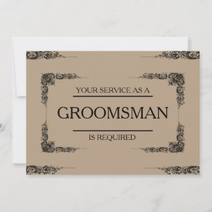 Tjänsten har begärts som Groomsman Inbjudningar