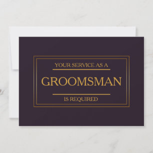 Tjänsten har begärts som Groomsman Inbjudningar