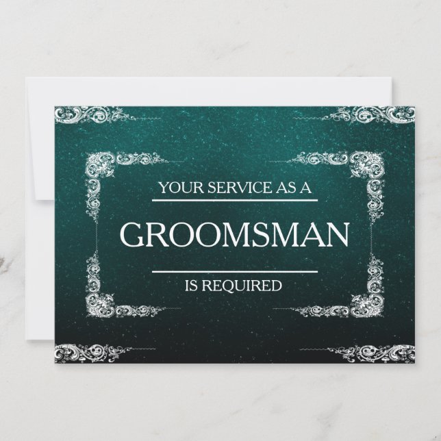Tjänsten har begärts som Groomsman Inbjudningar (Framsida)