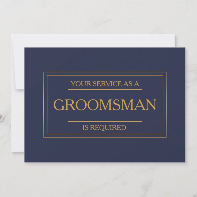 Tjänsten har begärts som Groomsman Inbjudningar (Framsida)