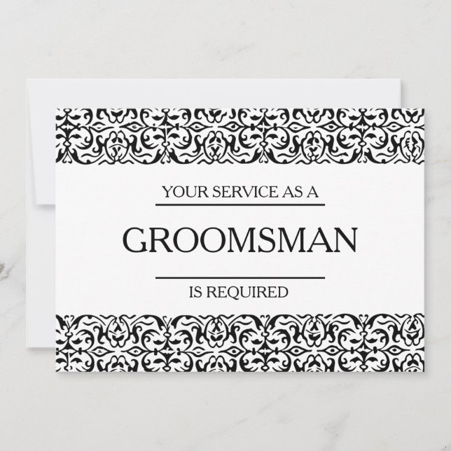 Tjänsten har begärts som Groomsman Inbjudningar (Framsida)