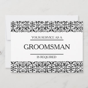 Tjänsten har begärts som Groomsman Inbjudningar