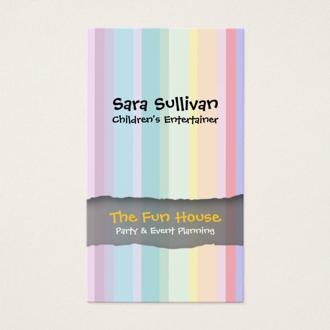 Tjänsten Party Planner Speciell Skills Service Pas Visitkort (Framsidan)