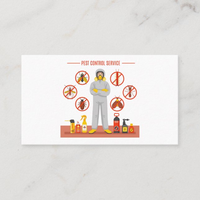 Tjänsten Pest Control Exterminator Visitkort (Framsida)