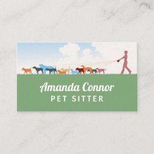 Tjänsten Pet Sitter Hund Walking Service Visitkort