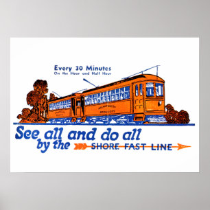 Tjänsten Shore Fast Line Trolley Poster
