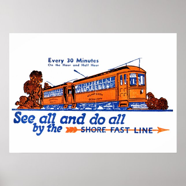 Tjänsten Shore Fast Line Trolley Poster (Framsidan)