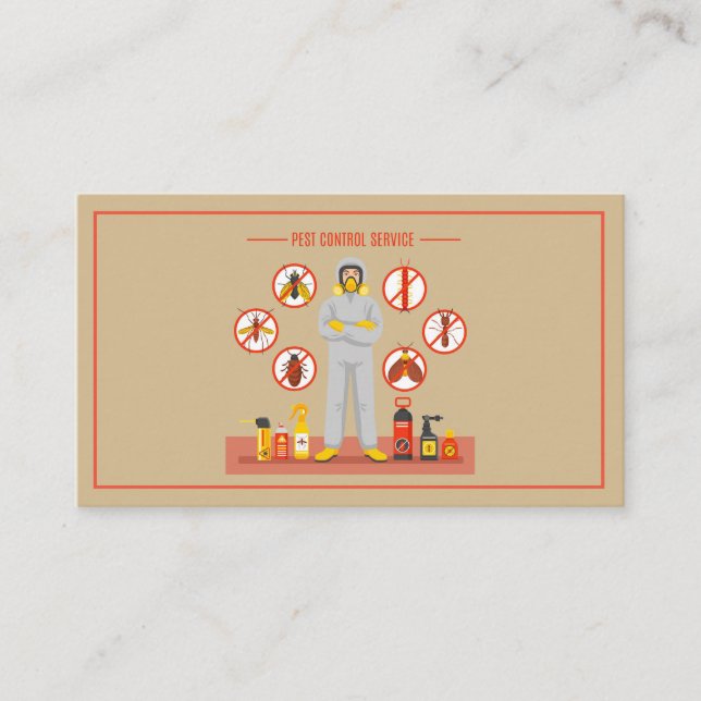 Tjänsten Tan Pest Control Exterminator Visitkort (Framsida)