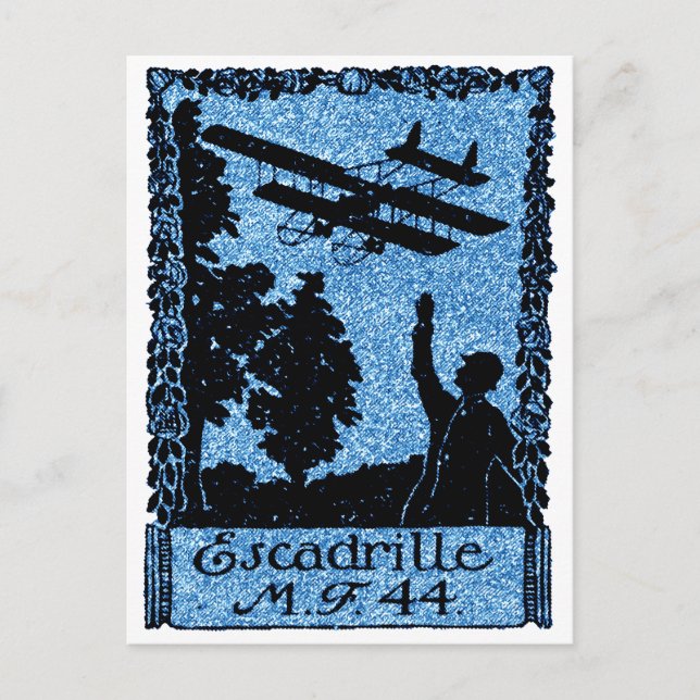 Tjänsten WWI Fransk Luft Poster Vykort (Framsida)